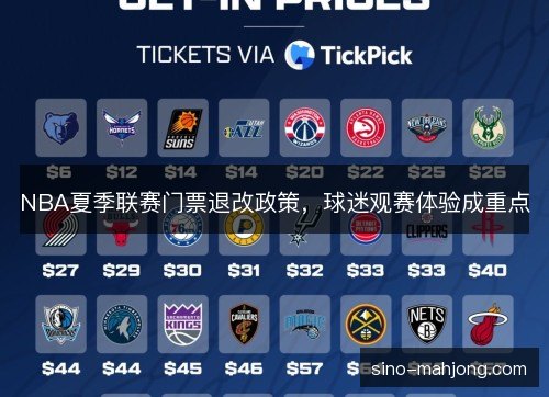 NBA夏季联赛门票退改政策,球迷观赛体验成重点 NBA夏季联赛门票退改政策,球迷观赛体验成重点
